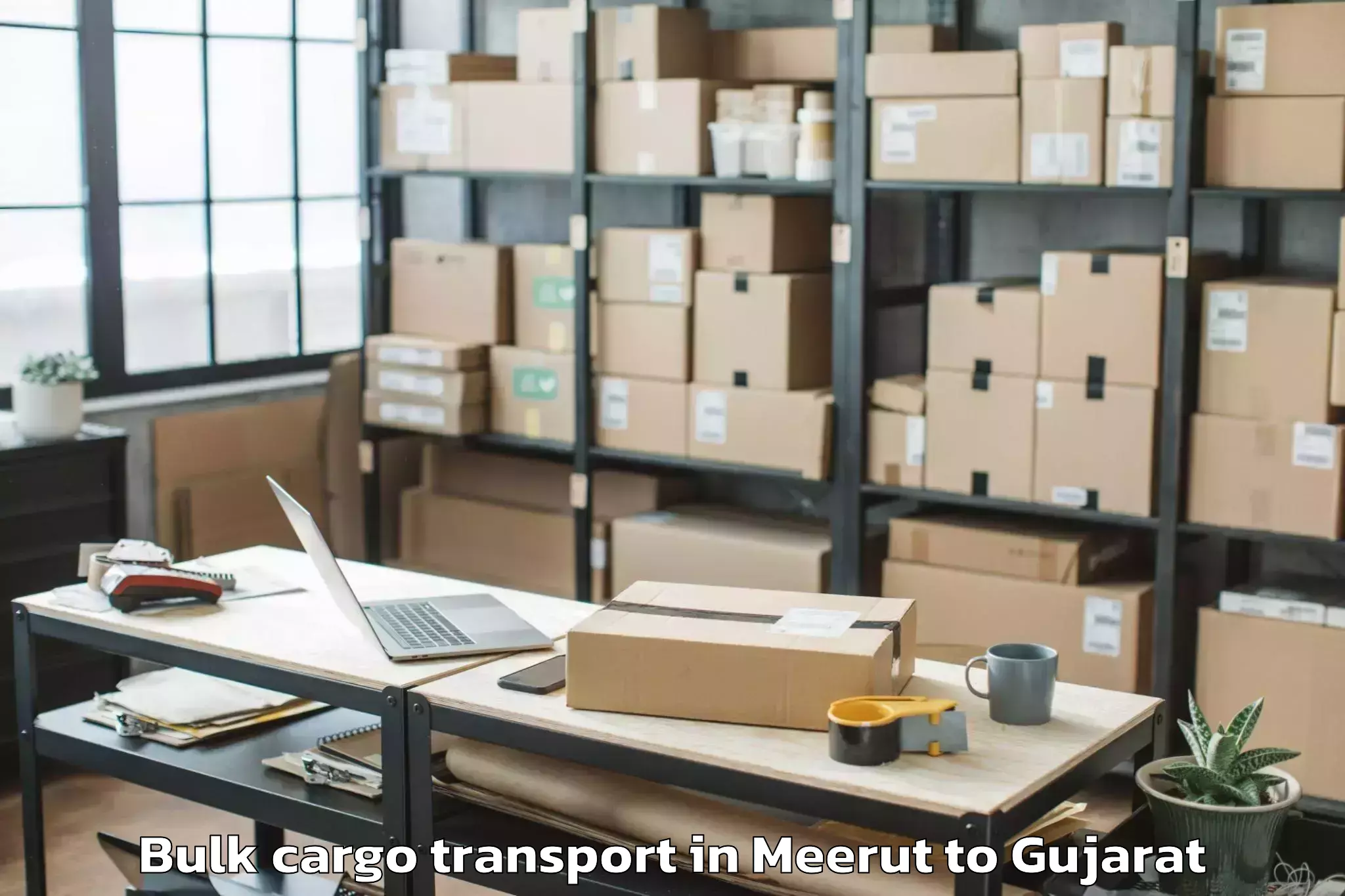 Trusted Meerut to Salaya Bulk Cargo Transport